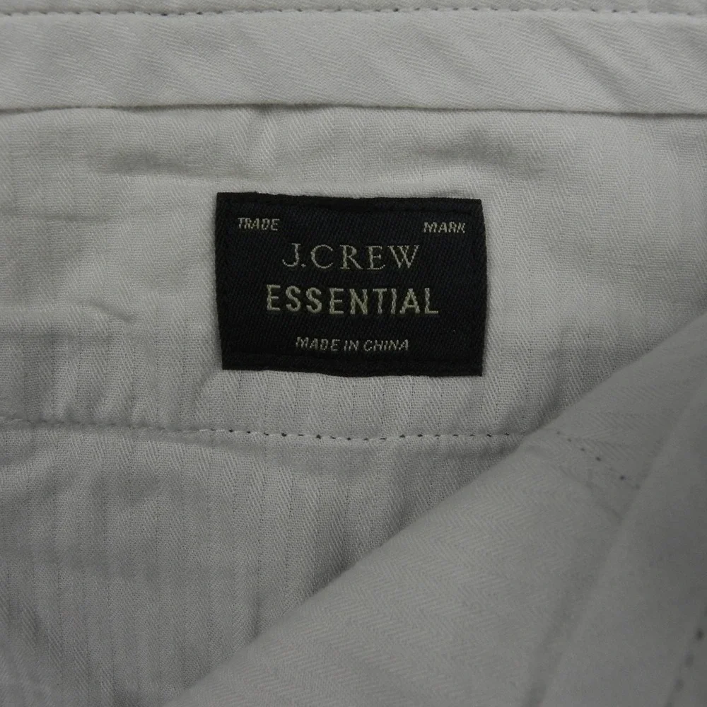 J Crew Pants Mens 36x28 Classic Fit Essential Khaki Straight Flat Front Green